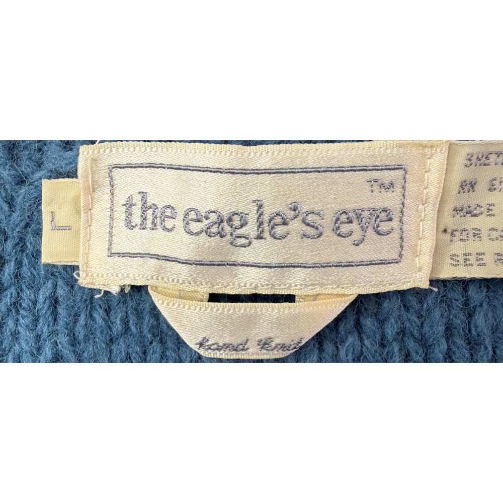 VTG Eagle's Eye Sweater Vest Womens Large Knit 100% Shetland Wool Eagle's Eye - Picture 5 of 7